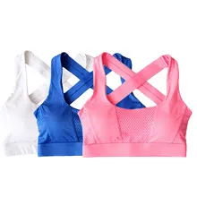 Женские для фитнеса бюстгальтер мягкий компрессионный спортивный бюстгальтер-Топ Спортивная одежда быстросохнущая Sujetador Deportivo сексуальный топ для бега бюстгальтер для йоги