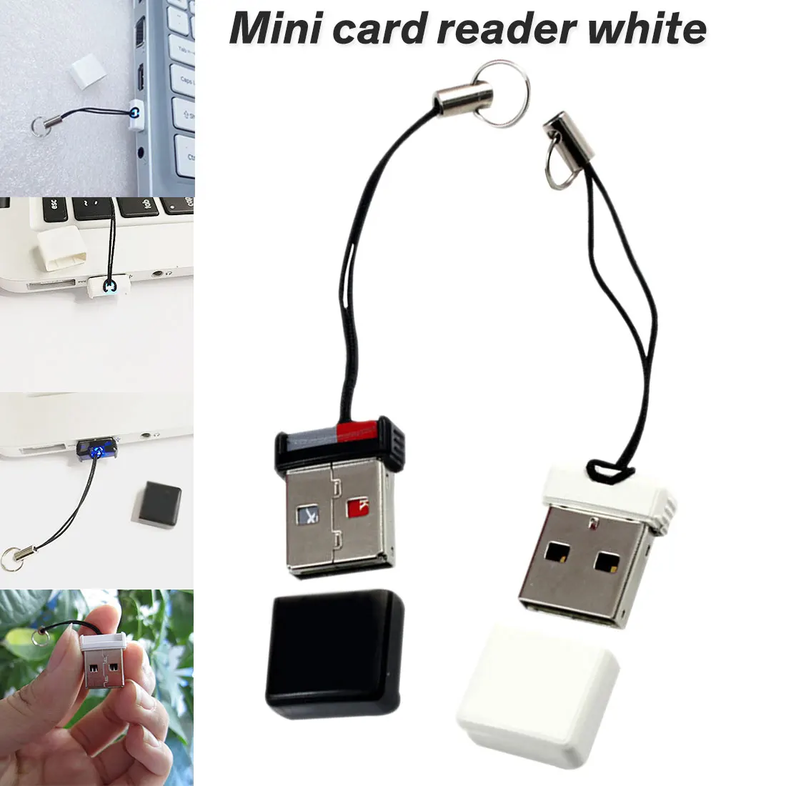 1 шт. высокое Скорость Mini Usb 2,0 Micro SD TF Card Reader адаптер черный/белый цвета дополнительно