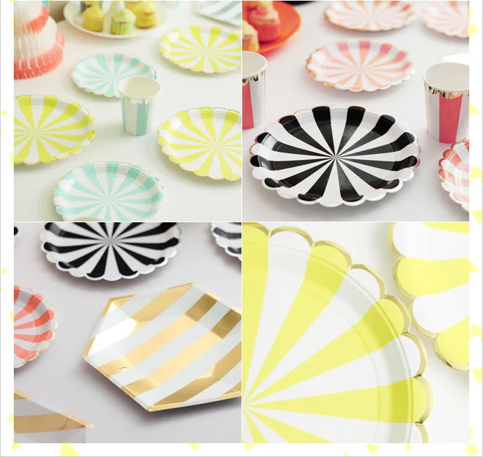 8pcs colorful striped dinner paper plates foil silver carnival party decor supplies tableware cp070china - Decorative Paper Plates 8pcs colorful striped dinner paper plates foil silver carnival party decor supplies tableware cp070china - Decorative Paper Plates