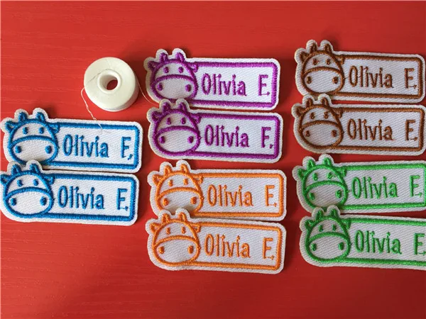 Customized Kids Name stickers Embroidery Iron Sewn on cloth patches - Orders 1