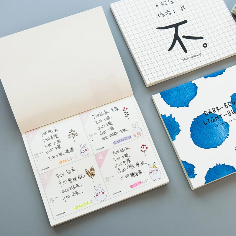 

Korean creative 100-day plan book Japan and South Korea account notebook student management time notepad