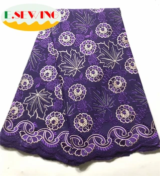 

Purple Color French Tulle Lace Fabric African Lace DIY Net Lace Embroidery Nigeria Lace Fabric for Wedding