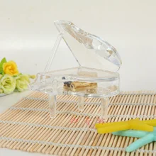 Crystal texture of acrylic grand piano music box music box Home Furnishing ornaments girls romantic birthday gift