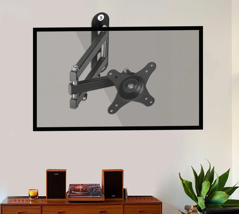 Dsupport MA2720 Articulating Arm tv Mount 180 с вращением; для телевизора плазменный настенный кронштейн lcd для 1"-26" ЖК ТВ-экраны