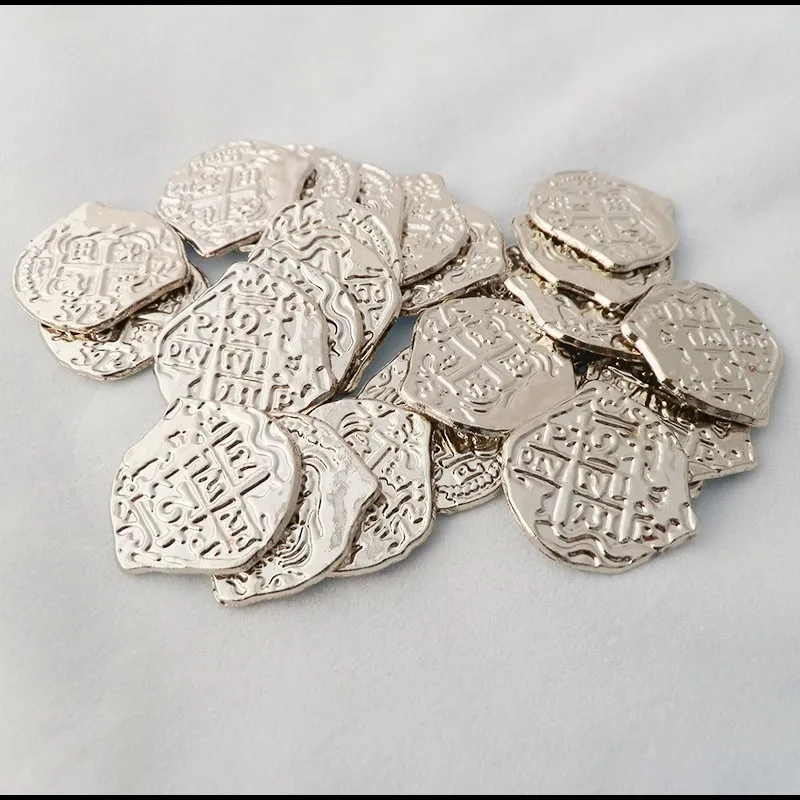 Европейские сокровища Испании Doubloon золотые монеты, карибы серии пиратский фильм монеты различия цвета монеты на выбор 100 шт./лот