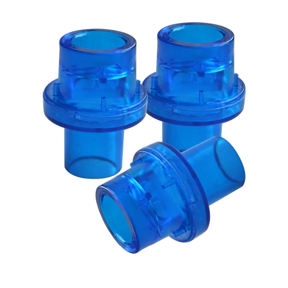 

5Pcs/Pack CPR Mask Training Valves With One-way Valve w/Filter Dia 22mm/17mm For CPR Resuscitator Practice Emergecy Rescue Tool