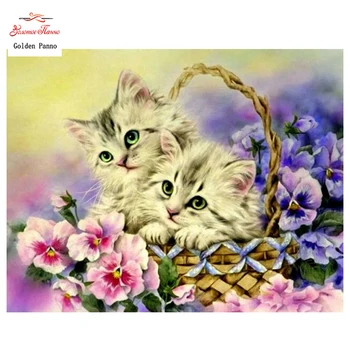 

Golden panno,5D,diy diamond embroidery,Full,square,Diamond Painting,Cross Stitch,3D,diamond,Mosaic,Needlwork,Crafts,Floral cat