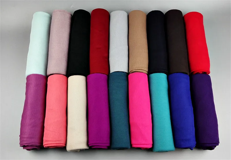 women plain instant cotton jersey scarf Head hijab wrap solid color shawls foulard femme muslim hijabs store ready to wear