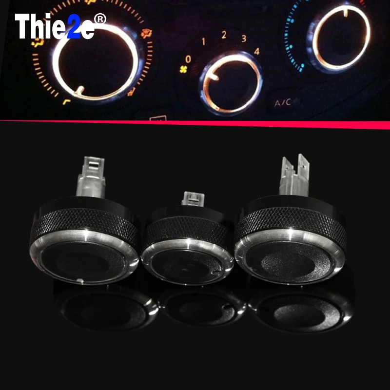 

3PC FIT FOR NISSAN TIIDA VERSA LIVINA GENISS NV200 LATIO EVALIA SWITCH KNOBS HEATER CLIMATE CONTROL BUTTONS DIALS FRAME RING A/C