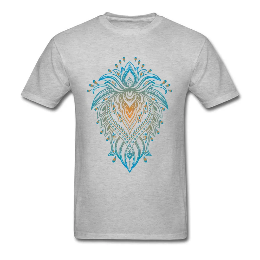 abstract mandala O-Neck T-Shirt Mother Day Tops Shirts Short Sleeve 2018 New Fashion Cotton Summer Tops Tees Simple Style Men's abstract mandala grey