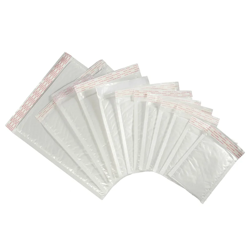 

10pcs/lot 16 sizes Self Adhesive Seal OPP Plastic Cellophane Bags White Bag Foam Foil Packaging Moistureproof Vibration Bag