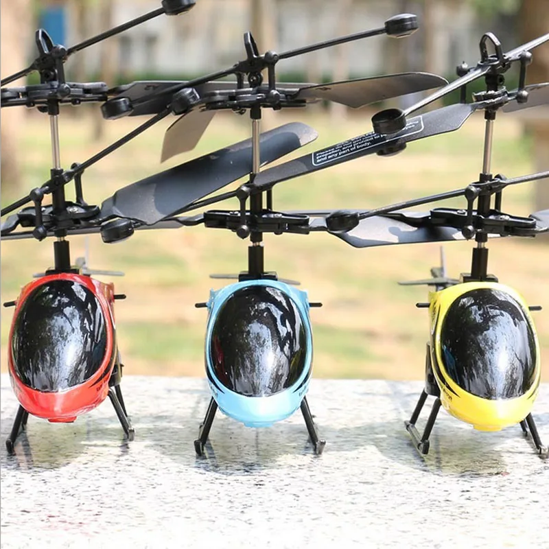 

Remote Control Helicopter 2 CH 2 Channel Mini RC Drone With Gyro Crash Resistant Toys For Boy Kids Gift Red Yellow Blue
