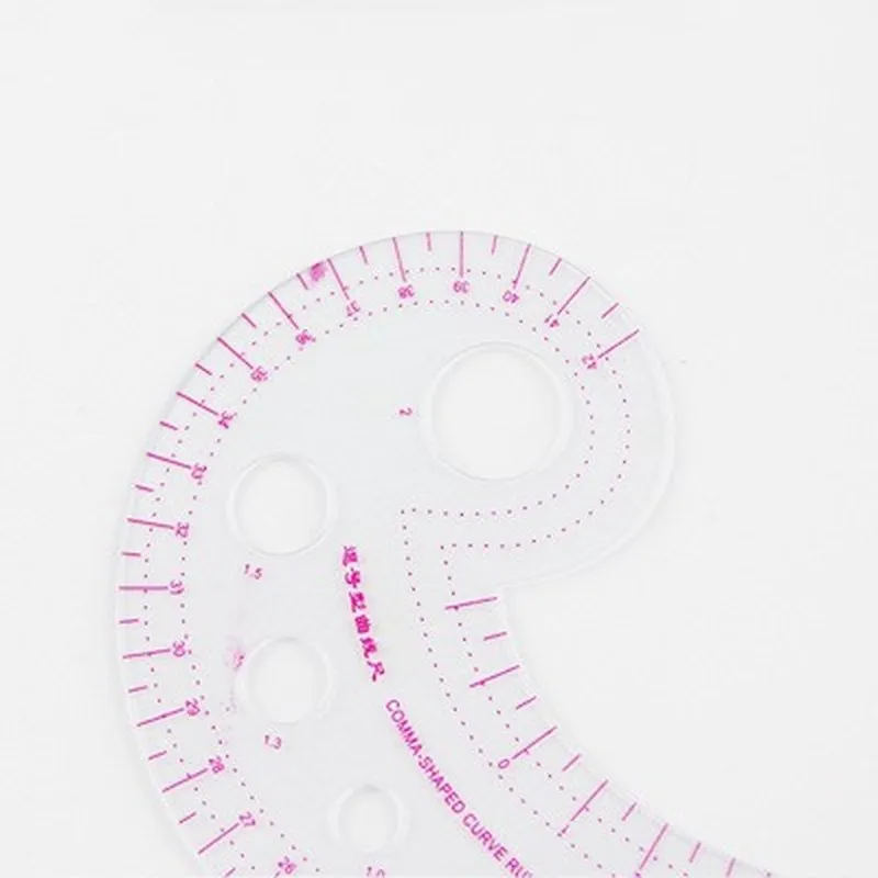 11," Длинная форма запятой пластиковая прозрачная французская кривая Метрическая швейная линейка шлицевая портновская швейная фурнитура