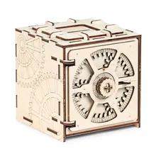 Шифр код депозит коробка 3D Пазлы Механическая деревянная модель головоломки Развивающие игрушки сборки и детальные шаги сшивания