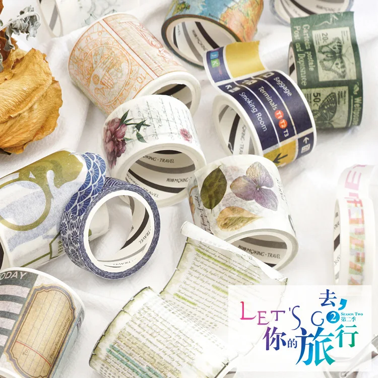 Тема путешествия лента Washi декоративные ленты DIY Декор Ежедневники клейкая для