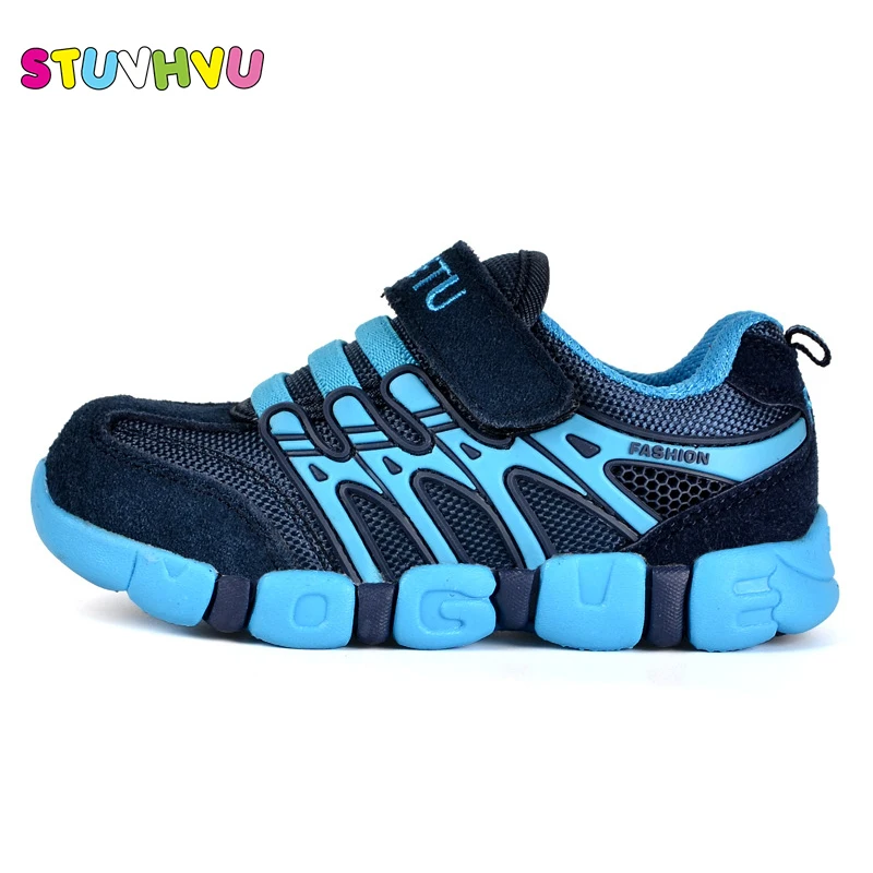 

Children's genuine leather sneakers shoes spring autumn new boys and girls running sports shoes Korean child footwear brand