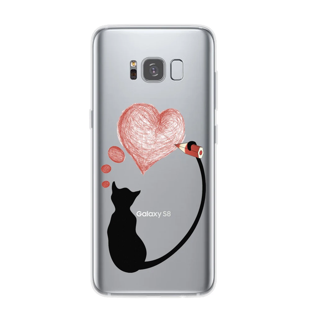 Мягкий чехол из ТПУ для телефона Samsung Galaxy S6 S7 Edge S8 S9 Plus A5 J3 J5 J7 2016 2017 J4 J6 A6 A8 2018 с милым
