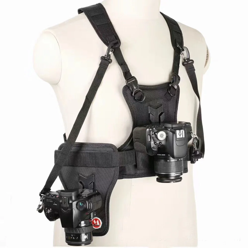 Carrier II Multi Dual 2 Camera Carrying Chest Harness System Vest Quick