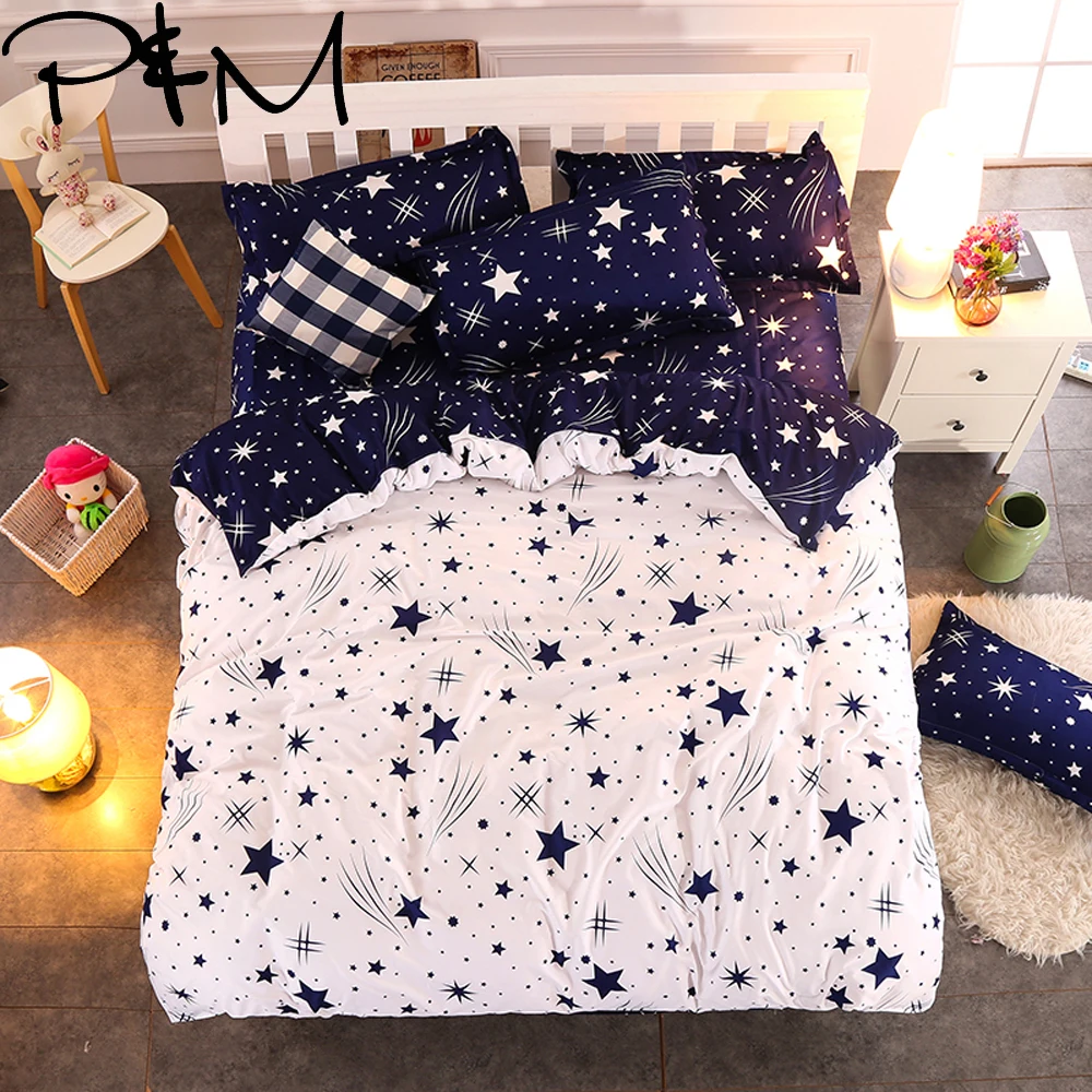 

Papa&Mima Brief bedlinens Meteor shower bedding set Polyester Sheet Pillowcase Duvet Cover Sets Bedclothes set DropShipping
