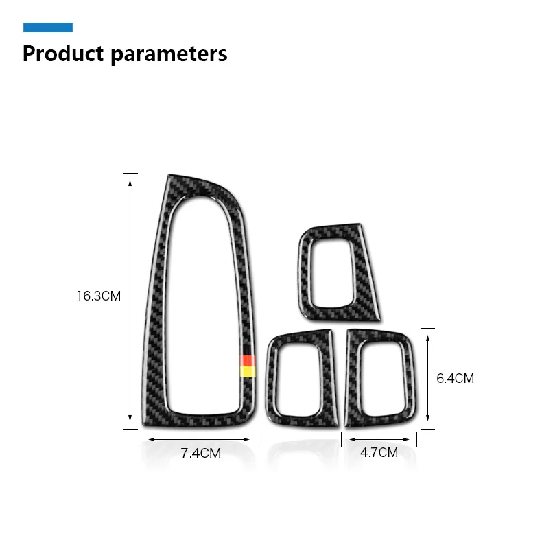 Mercedes Benz W205 C Class C180 C200 C300 GLC Accessories Carbon Fiber Car Interior Window Switch Panel Trim Covers (13)