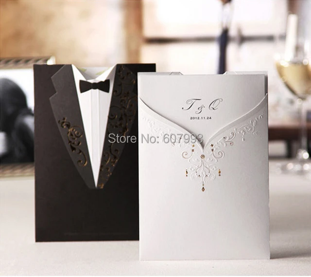 ... and groom wedding invitations party Kits,100pcs,Express Free shipping