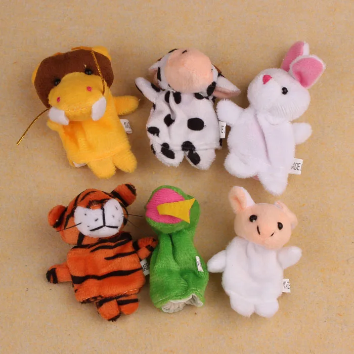 12Pcs Chinese Zodiac Soft Animal Puppet Finger Toys PLush Toys Stress Relief Toy Funny Kids Gift 20