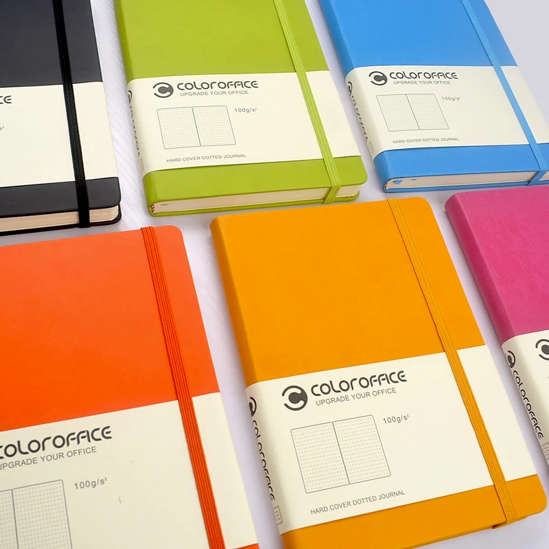 Skup A5 Dot siatka Bullet Notebook sztywne etui PU kropkowany dziennik