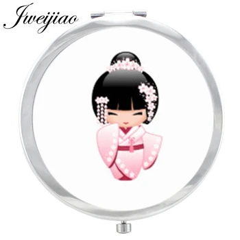 

JWEIJIAO Cartoon Japanese women Mirrors Japan beauty Kimono photo Tools Accessories pocket mirror JP08