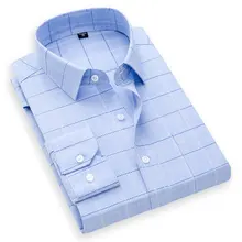 Клетчатая Мужская рубашка с длинными рукавами, новая модная деловая рабочая одежда с карманом, мужские рубашки Forma Smart casual