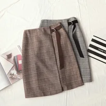 Saia распродажа миди Новая женская юбка осень и зима прошитая Высокая талия для похудения посылка на бедрах с подкладкой