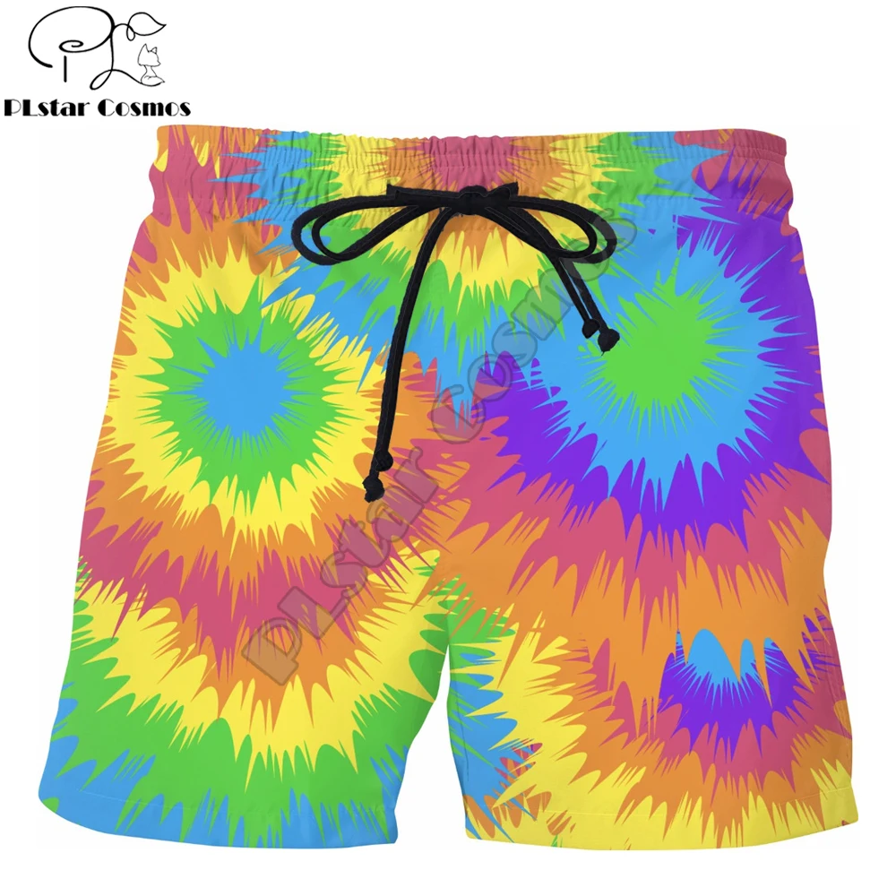 PLstar Cosmos Прямая новые летние vibes шорты галстук краситель Живопись 3D печатных мужской/женский Harajuku повседневные шорты