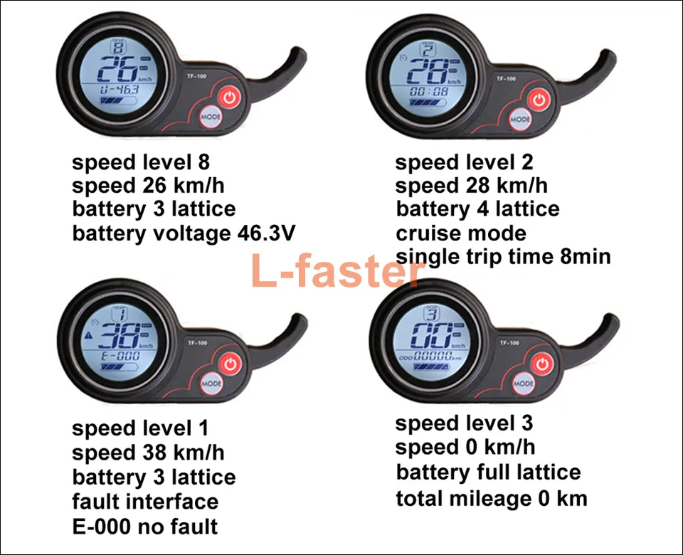 Upgrade White LCD thumb throttle -1-960