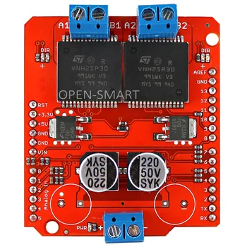 

30A High Current Dual Motor Driver Shield Module Full-bridge Driver for Arduino