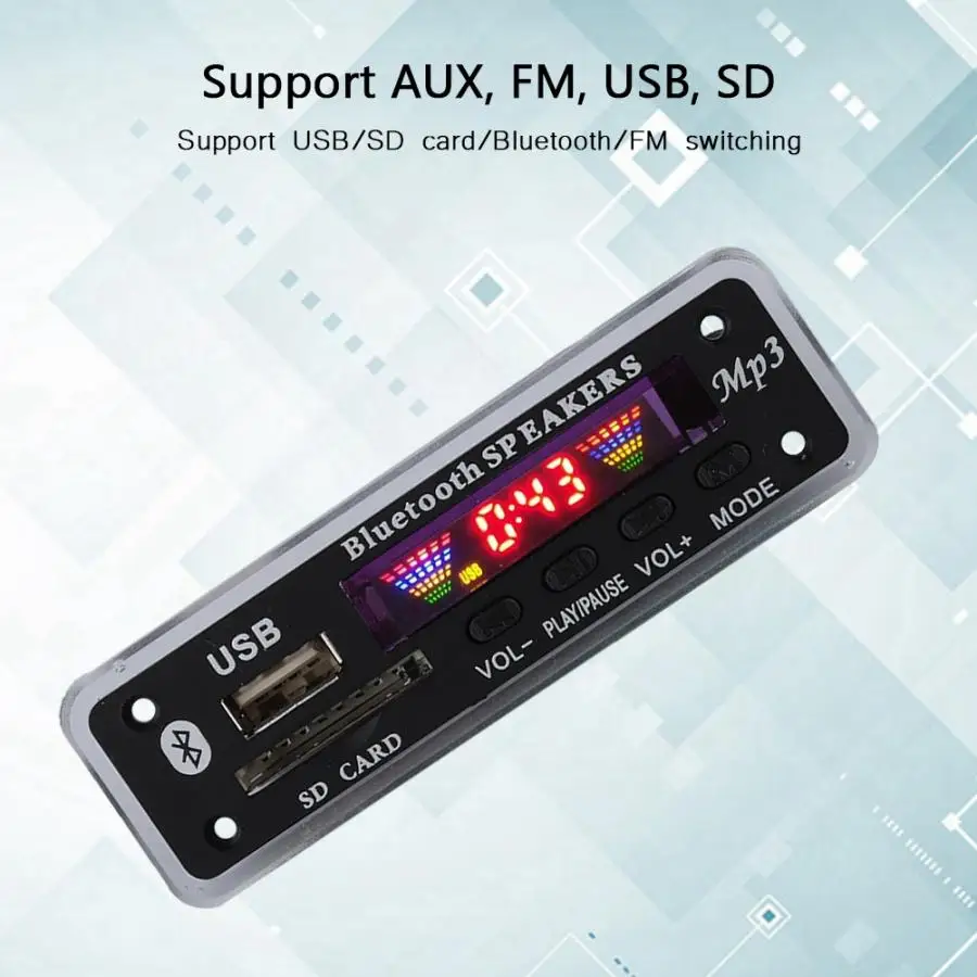 Высококачественный модуль декодирования SDM01BT + Bluetooth 4 цвета экран MP3 FM APE FLAC плата