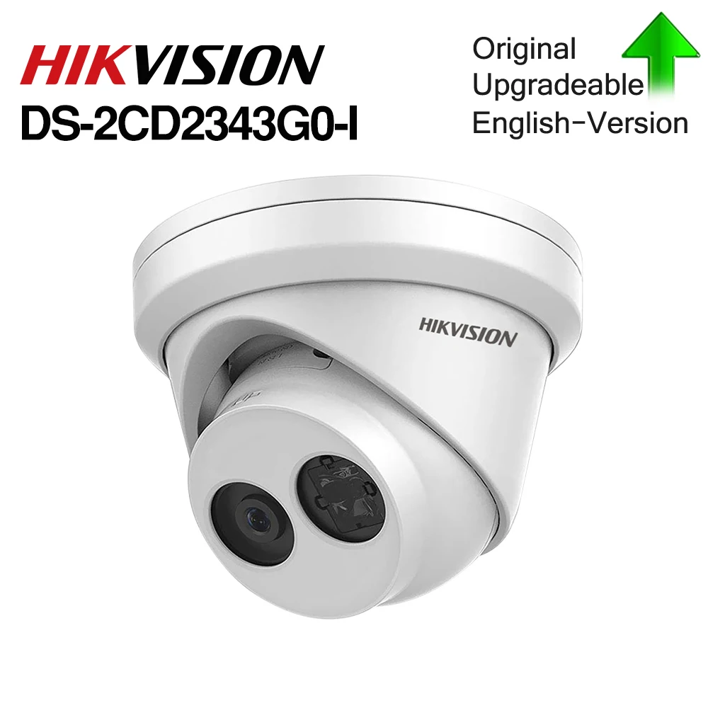 HIKVISION H.265 камера DS-2CD2343G0-I 4 МП ИК фиксированная револьверная сетевая камера мини купольная ip-камера слот для sd-карты распознавание лица