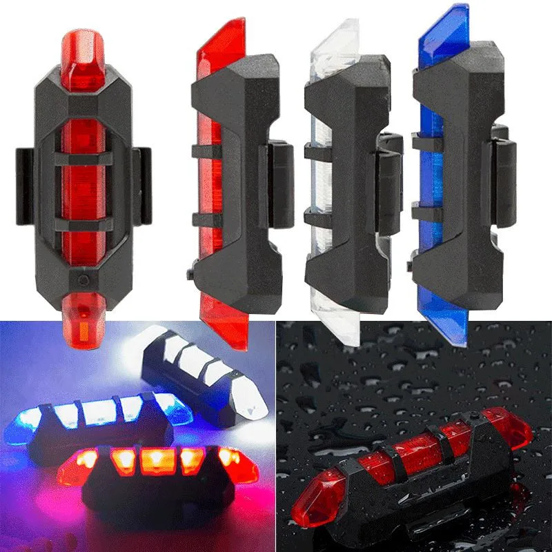 Sale Bicycle Taillight Rechargeable Rear Light Bicycle LED USB Tail Safety Warning Bicycle Light Waterproof Light For Cycling Bicycle 2