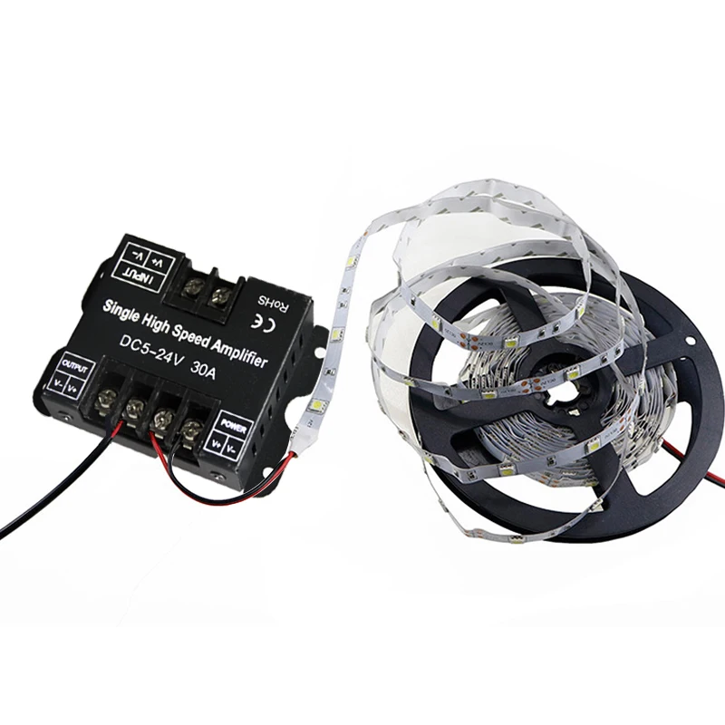 HKZZI DC 12 24V 30A Одноцветный повторитель Данных светодиодный Усилитель сигнала