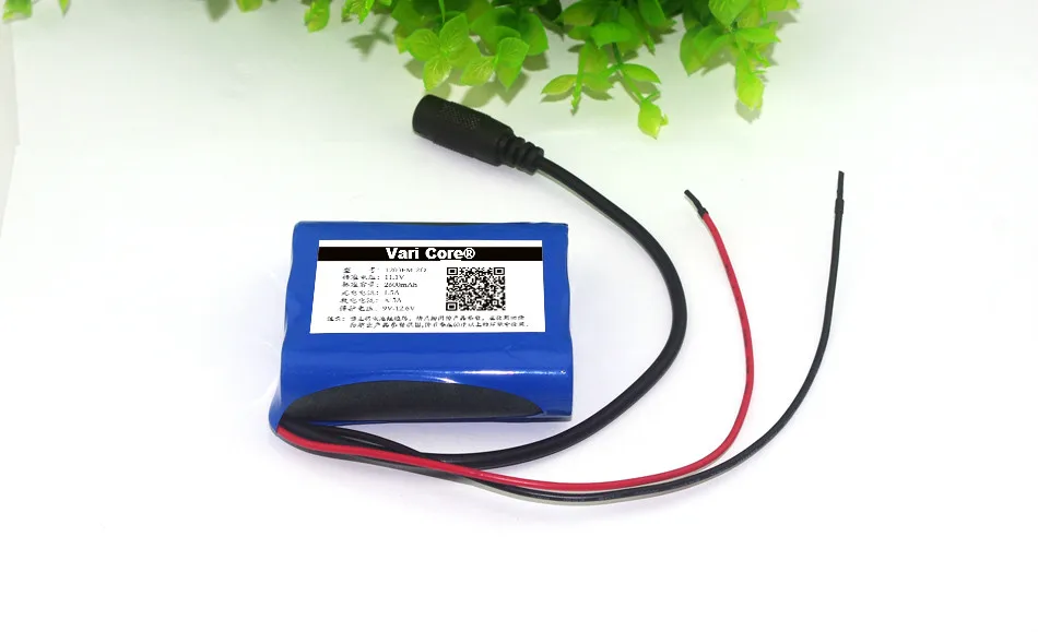 

VariCore 12 V 2600 mAh lithium-ion Battery 12.6 V to 11.1 V CCTV Camera Rechargeable battery pack 18650 batteries