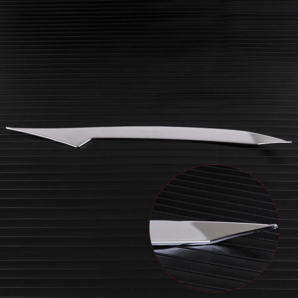 ABS Chrome Front Headlight Headlamp Eyebrow Trim Cover Car Accessories 2PcsSet For Toyota RAV4 RAV 4 2016 (6)