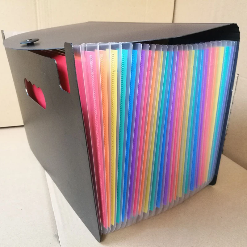 

24-Layer Big Document Bag Rainbow Accordion A4 Classification Test Papers Tool Business Expanding File Folders Filing Products