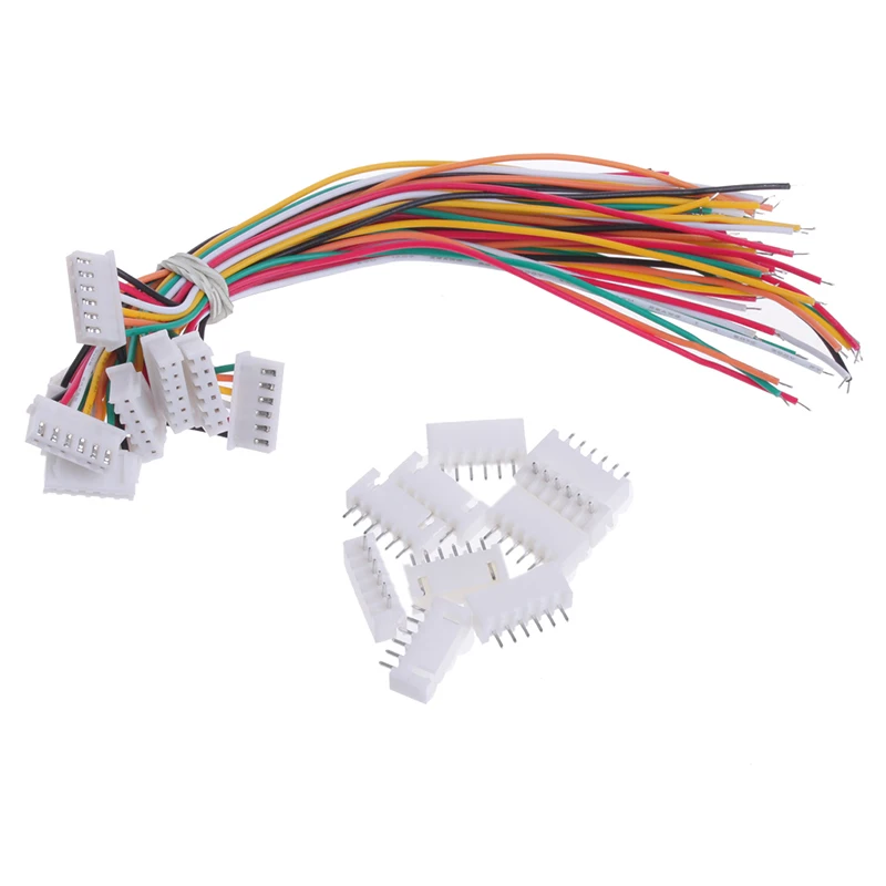 

Hot Sell 10Pcs 6S1P Lipo Battery Balance Charger Connector Adapter Plug Cable Wire 150MM