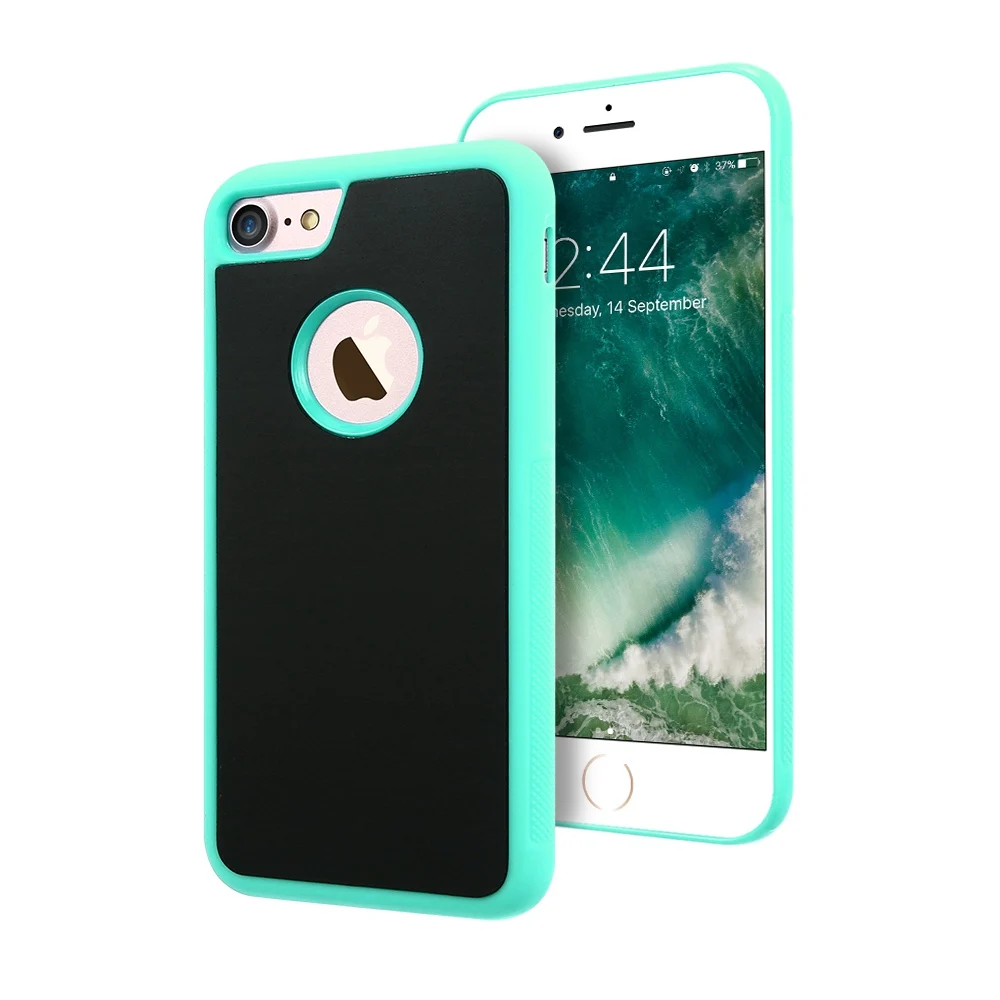 Рамочный чехол антигравитационный волшебный липкий чехол для iPhone 6 6S 7 8 Plus iPhone X iPhone 5 5S чехол для samsung S9 S8 S7 S6 край S5 Note 4 5 8 чехол - Цвет: Green
