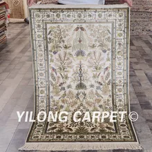 YILONG 2,5 'x4' восточные птицы ручной работы и ковер с изображением растений изысканный Шелковый персаин ковер для продажи(LH830B2.5x4