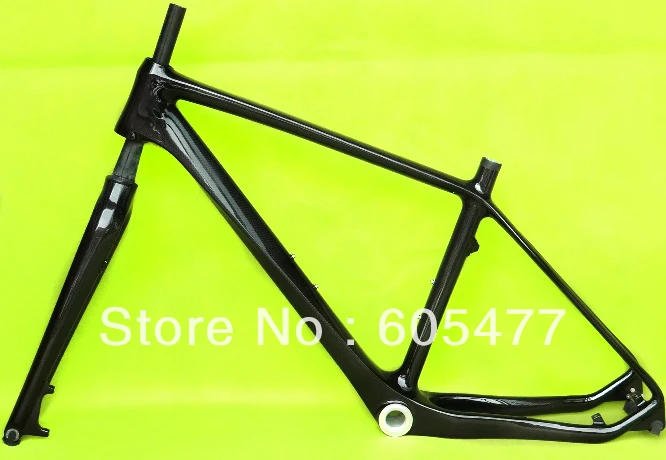 

Full Carbon 3k glossy 26er MTB Mountain Bike (BSA) 26" Wheel Frame and Fork - 18" (M size)