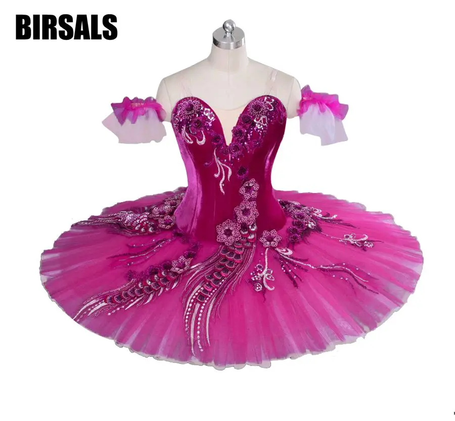 Sugar Plum Fairy Dark Pink Don Quixote Variation Professional Ballet Tutu Dress Paquita Ballerina WomenBT9040