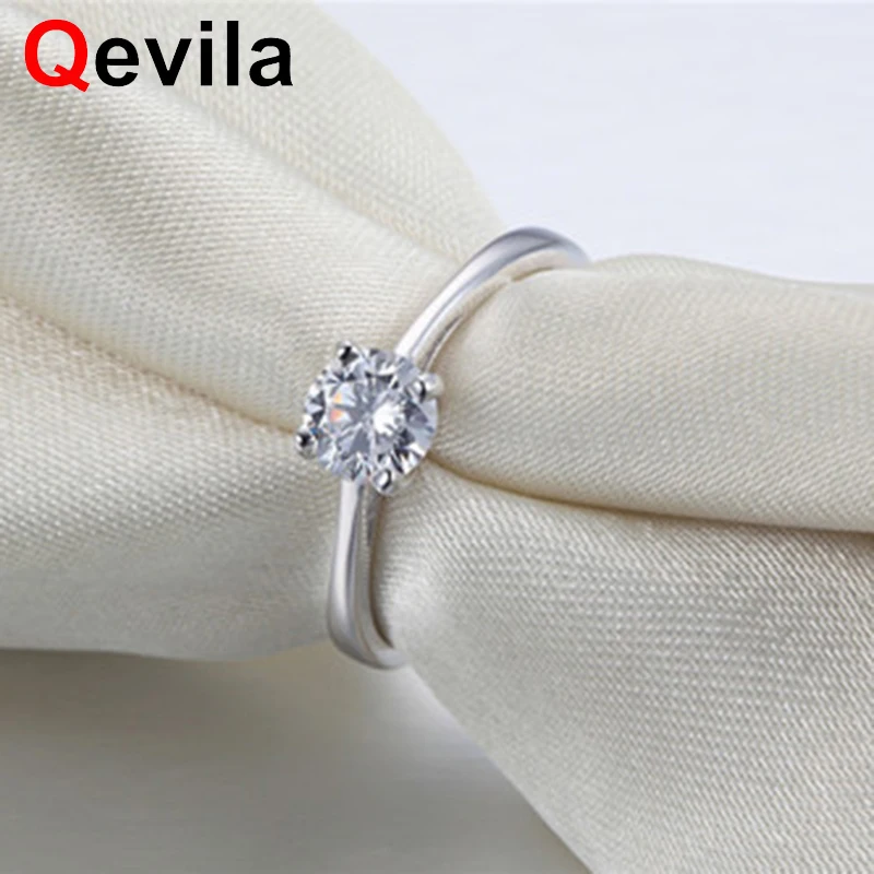 

Qevila New Arrival Elegant Rings Open Adjustiable Wedding Rings Original Design AAA Zirconia Ring for Women Lover Jewelry Boho