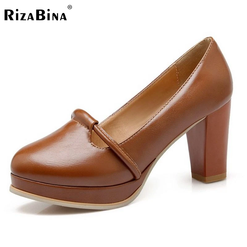 

Women Square High Heels Shoes Fashion Ladies Vintage Shoes Platform Pumps Offfice Ladies Heeled Shoes Footwear Size 33-43 K00185