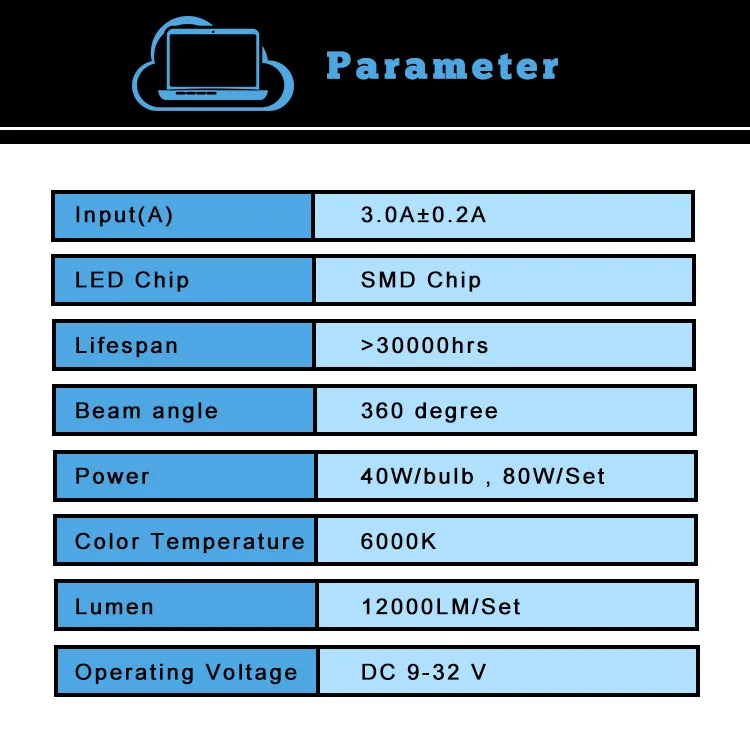 2 шт. комплект Автомобильных СВЕТОДИОДНЫХ Фар H4 H7 led 9006 9005 H1 H3 H11 6000K 12000LM CSP чипы для