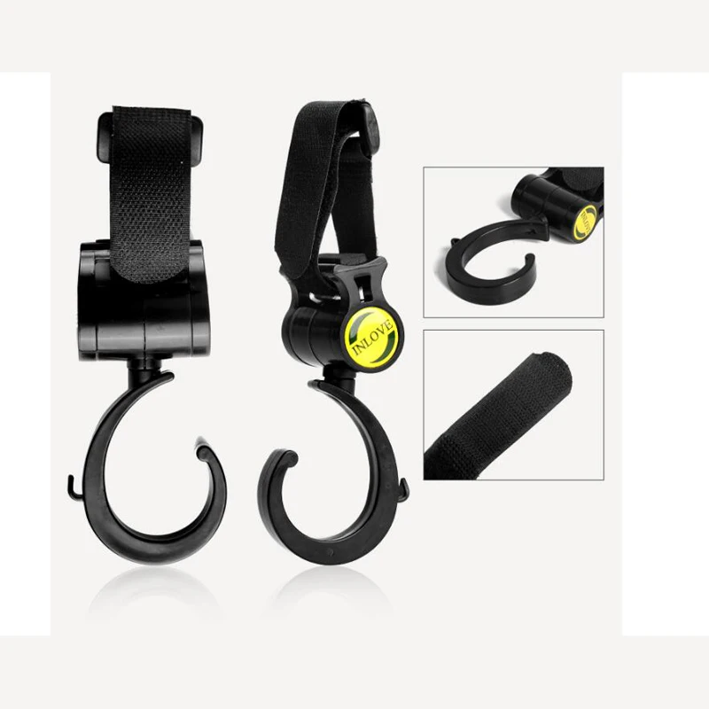 2pcs Cart Hook Baby Stroller Accessories 360-degree Rotating Cart Hook Baby Stroller Hanger (5)