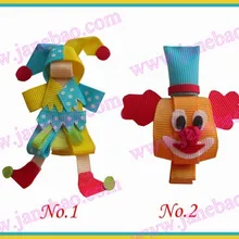 30 шт. заколки-банты для девочек клоун Краб собака дельфины закрытые Божья коровка слон рыба лиса ленты банты стильные банты из бутика